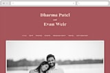 "headline" - Wedding Website in Rust by Melissa Egan of Pistols - Desktop Design