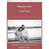 "headline" - Wedding Website in Rust by Melissa Egan of Pistols - Mobile Layout