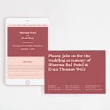 "headline" - Wedding Website in Rust by Melissa Egan of Pistols - Match Your Stationery
