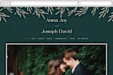 "Snippet" - Wedding Website in Pine by Sarah Brown - Desktop Design