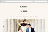 "Angled" - Wedding Website in Onyx by GeekInk Design - Desktop Design