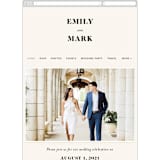 "Angled" - Wedding Website in Onyx by GeekInk Design - Guest Management