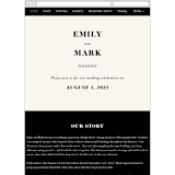 "Angled" - Wedding Website in Onyx by GeekInk Design - Guest Management