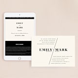 "Angled" - Wedding Website in Onyx by GeekInk Design - Match Your Stationery
