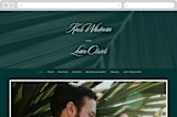 "Palm Layers" - Wedding Website in Palm Frond by Jill Means - Desktop Design