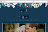 "Floral Burst" - Wedding Website in Ocean by Morgan Ramberg - Desktop Design