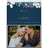 "Floral Burst" - Wedding Website in Ocean by Morgan Ramberg - Guest Management