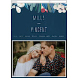 "Floral Burst" - Wedding Website in Ocean by Morgan Ramberg - Mobile Layout