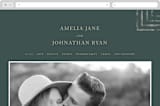 "Simply Modern" - Wedding Website in Jade by Something Noir - Desktop Design