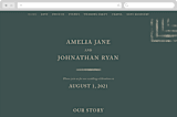 "Simply Modern" - Wedding Website in Jade by Something Noir - Desktop Design