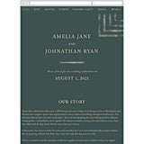"Simply Modern" - Wedding Website in Jade by Something Noir - Guest Management