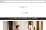 "Moderna" - Wedding Website in Cloud by Stacey Meacham - Desktop Design