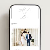 "Love Story" - Wedding Website in Alabaster by Liz Conley - Mobile Layout
