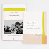 "Color Block" - Wedding Website in Blush by Morgan Kendall - Match Your Stationery