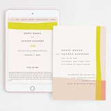 "Color Block" - Wedding Website in Blush by Morgan Kendall - Match Your Stationery