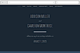 "Swoop" - Wedding Website in Midnight by Jen Banks - Desktop Design