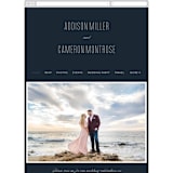 "Swoop" - Wedding Website in Midnight by Jen Banks - Mobile Layout