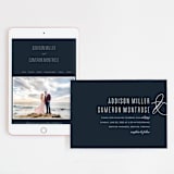 "Swoop" - Wedding Website in Midnight by Jen Banks - Match Your Stationery