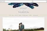 "Feathers" - Wedding Website in Stone by Morgan Kendall - Desktop Design