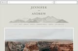 "Modern Mountain" - Wedding Website in Fog by Stephanie Biller - Desktop Design