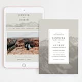"Modern Mountain" - Wedding Website in Fog by Stephanie Biller - Match Your Stationery