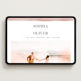 "First Love" - Wedding Website in Blush by Pixel and Hank - Desktop Design