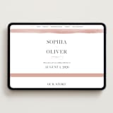 "First Love" - Wedding Website in Blush by Pixel and Hank - Desktop Design