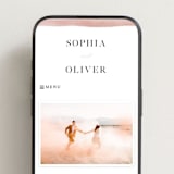 "First Love" - Wedding Website in Blush by Pixel and Hank - Mobile Layout