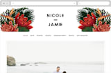 "Tropical Bouquet" - Wedding Website in Basil by Elly - Desktop Design