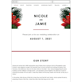 "Tropical Bouquet" - Wedding Website in Basil by Elly - Guest Management