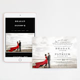 "Library Square" - Wedding Website in Charcoal by Meagan Christensen - Match Your Stationery