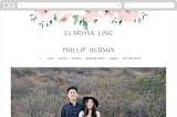 "Soft Florals" - Wedding Website in Coral Wash by Leah Bisch - Desktop Design
