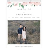"Soft Florals" - Wedding Website in Coral Wash by Leah Bisch - Guest Management