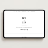 "Monumental" - Wedding Website in Cotton by Jessie Steury - Desktop Design