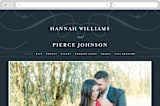 "Traditional" - Wedding Website in Navy by lena barakat - Desktop Design