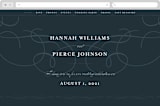 "Traditional" - Wedding Website in Navy by lena barakat - Desktop Design
