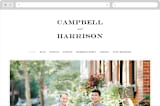 "Swept Away" - Wedding Website in Pearl by Jennifer Postorino - Desktop Design