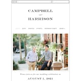 "Swept Away" - Wedding Website in Pearl by Jennifer Postorino - Mobile Layout