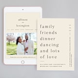 "Lineup" - Wedding Website in Latte by Jennifer Lew - Match Your Stationery