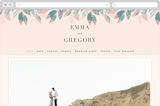 "Boho botanics" - Wedding Website in Coral by Creo Study - Desktop Design