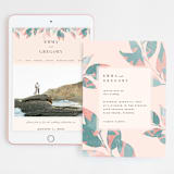 "Boho botanics" - Wedding Website in Coral by Creo Study - Match Your Stationery