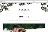 "Floral Square" - Wedding Website in Classic Red by Dane Great Designs - Desktop Design