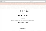 "Textured Dots" - Wedding Website in Blush by Emily Sabol Goss - Desktop Design