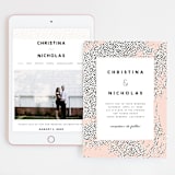 "Textured Dots" - Wedding Website in Blush by Emily Sabol Goss - Match Your Stationery