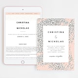 "Textured Dots" - Wedding Website in Blush by Emily Sabol Goss - Match Your Stationery