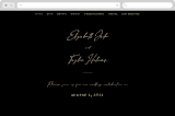 "Desire" - Wedding Website in Tuxedo by Jennifer Postorino - Desktop Design