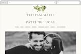 "Watercolor Laurels" - Wedding Website in Leaf by Katharine Watson - Desktop Design