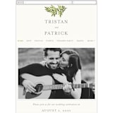 "Watercolor Laurels" - Wedding Website in Leaf by Katharine Watson - Guest Management