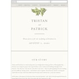 "Watercolor Laurels" - Wedding Website in Leaf by Katharine Watson - Guest Management