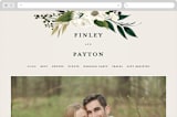 "Botanical Ring" - Wedding Website in Ivory by Susan Moyal - Desktop Design